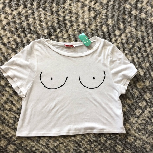 Brandy Melville Tops - Boob Cropped Tee